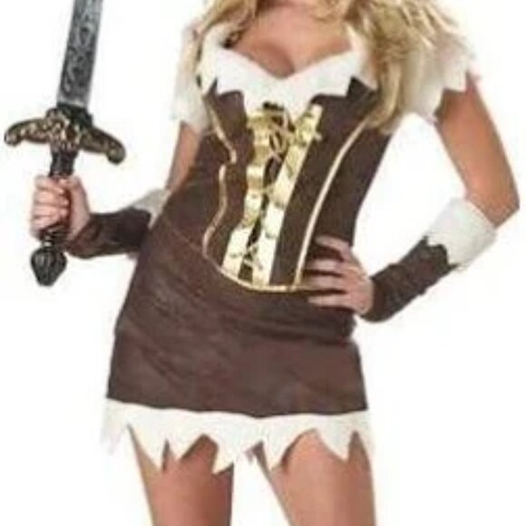 NEW California Costumes Viking vixen princess Sexy Halloween costume LG 10-12 - Picture 2 of 3